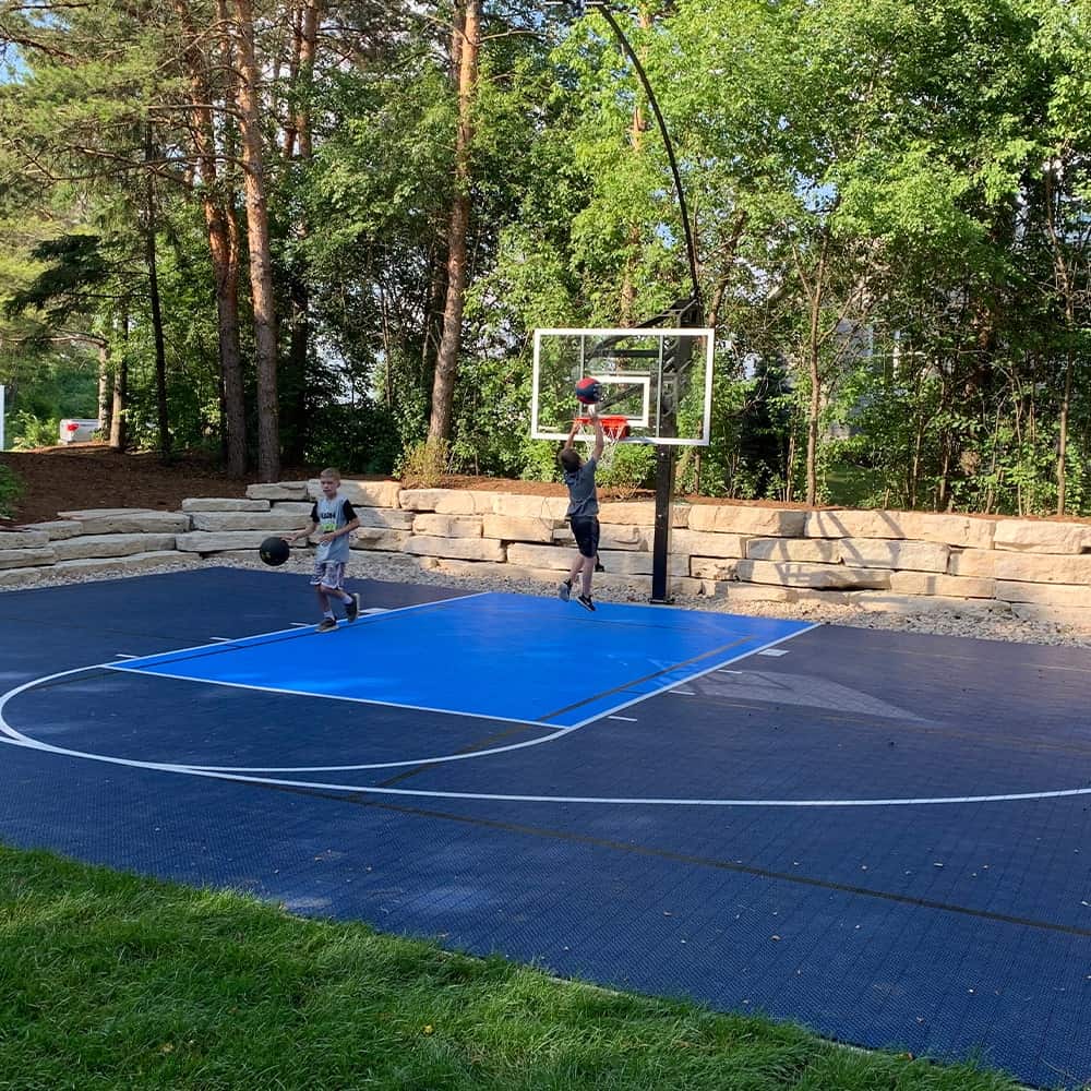 Backyard Courts  Outdoor Basketball Court Tiles » Mateflex