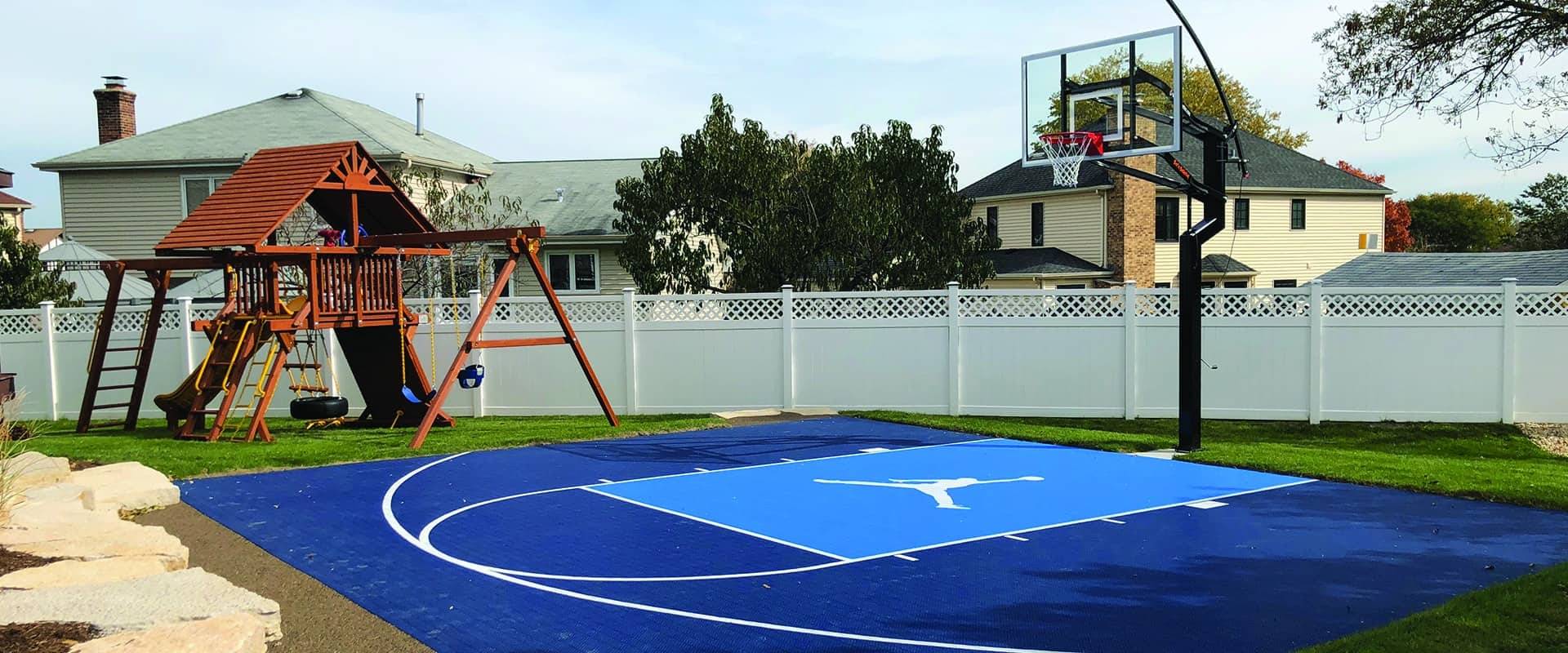 outdoor basketball court home